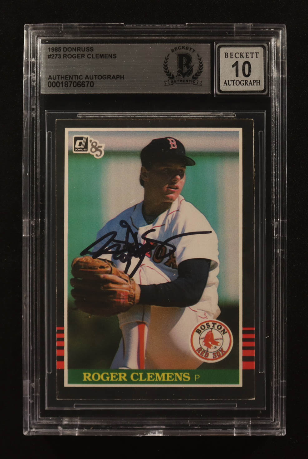 Roger Clemens Signed 1985 Donruss #273 RC (BGS | Autograph Graded BGS 10) at PristineAuction.com Roger Clemens Signed 1985 Donruss #273 RC (BGS | Autograph Graded BGS 10) at PristineAuction.com