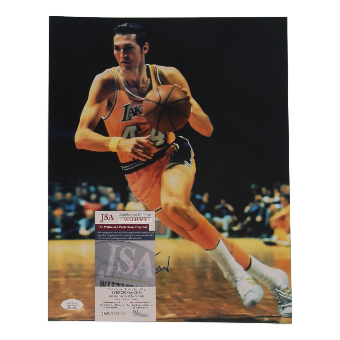 Jerry West Signed Lakers 11x14 Photo (JSA) at PristineAuction.com Jerry West Signed Lakers 11x14 Photo (JSA) at PristineAuction.com
