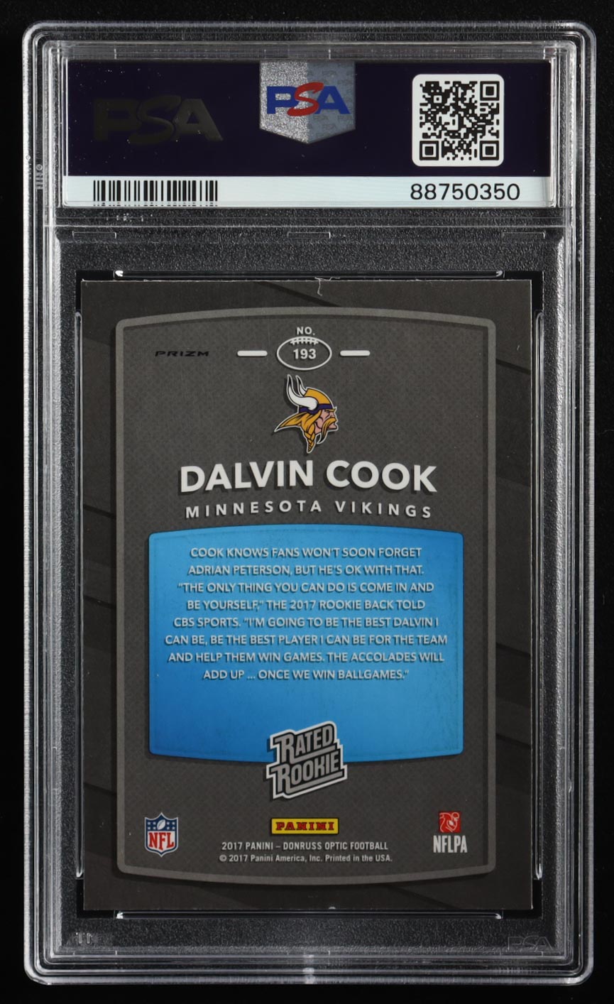 Dalvin Cook 2017 Donruss Optic Red and Yellow #193 RR RC (PSA 10) at PristineAuction.com Dalvin Cook 2017 Donruss Optic Red and Yellow #193 RR RC (PSA 10) at PristineAuction.com