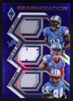 Calvin Johnson / Amon-Ra St. Brown / Herman Moore 2025 Panini Phoenix Regeneration Jerseys Blue #3 #073/199 at PristineAuction.com