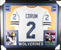 Blake Corum Signed Custom Framed Jersey Display (Beckett) at PristineAuction.com