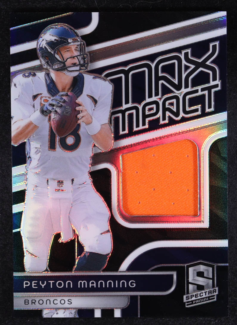 Peyton Manning 2024 Panini Spectra Max Impact Materials #27 #65/99 at PristineAuction.com Peyton Manning 2024 Panini Spectra Max Impact Materials #27 #65/99 at PristineAuction.com