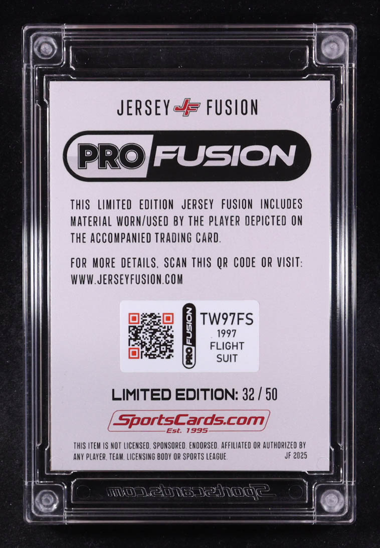 Tiger Woods 2025 LE Jersey Fusion Pro Fusion Flight Suit #TW97FS #32/50 at PristineAuction.com Tiger Woods 2025 LE Jersey Fusion Pro Fusion Flight Suit #TW97FS #32/50 at PristineAuction.com