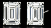 Platinum 4.09 Carats Lab Grown Diamond Stud Earrings D-G, VS1-VS2 | $6,400 Estimated Retail Value (UGL & IGI Certs) | Brand New at PristineAuction.com