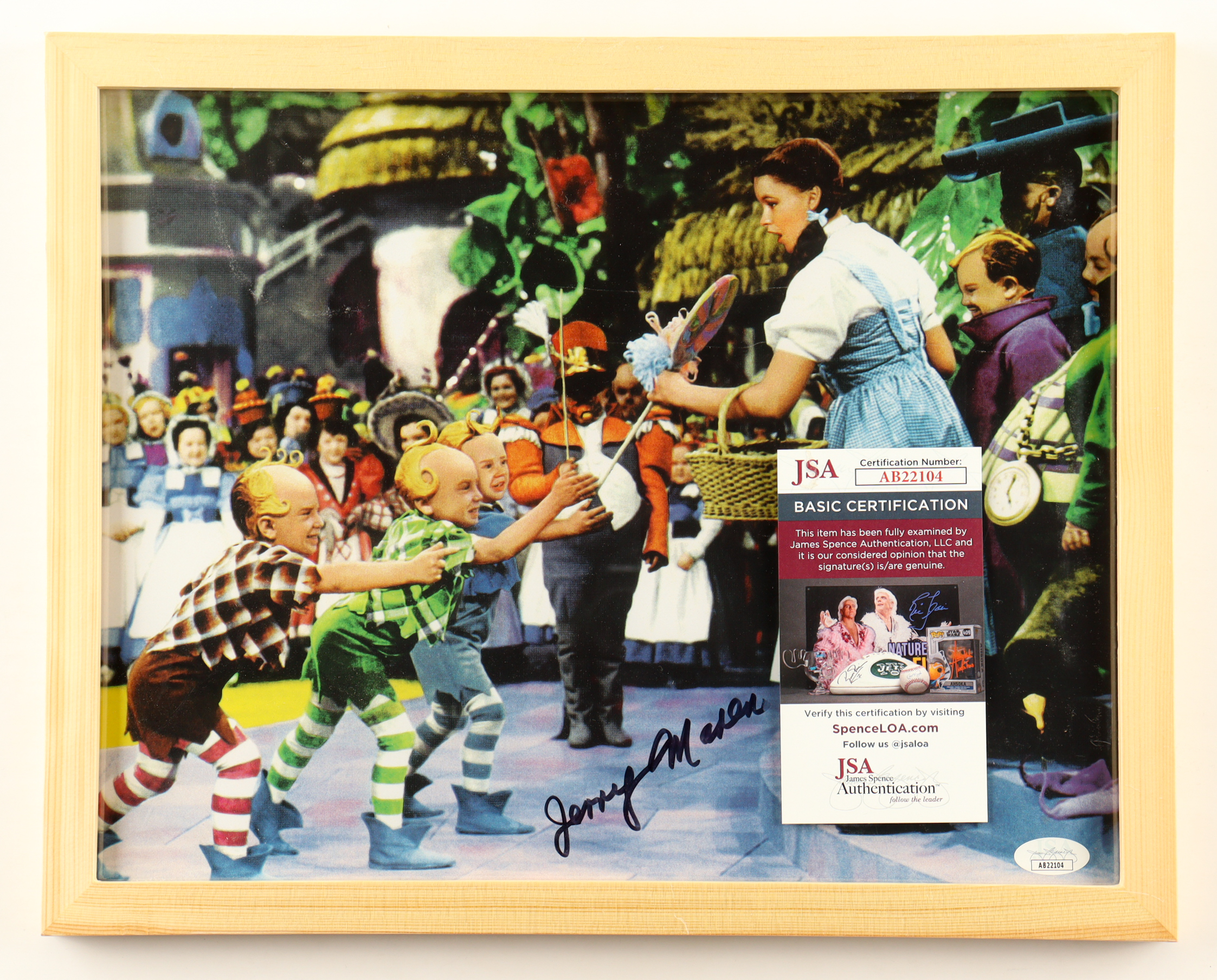 Jerry Maren Signed "The Wizard of Oz" Custom Framed Art Print (JSA) at PristineAuction.com Jerry Maren Signed "The Wizard of Oz" Custom Framed Art Print (JSA) at PristineAuction.com