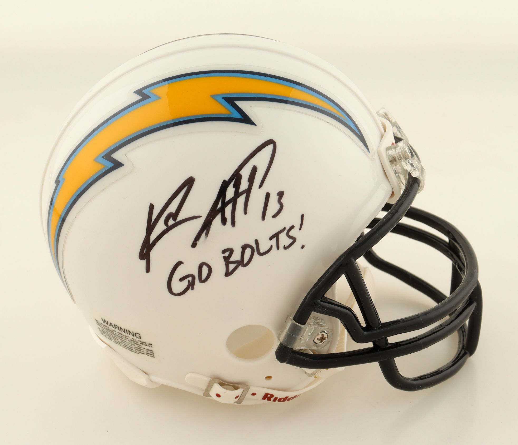 Keenan Allen Signed Chargers Mini Helmet Inscribed "Go Bolts!" (Fanatics) at PristineAuction.com Keenan Allen Signed Chargers Mini Helmet Inscribed "Go Bolts!" (Fanatics) at PristineAuction.com
