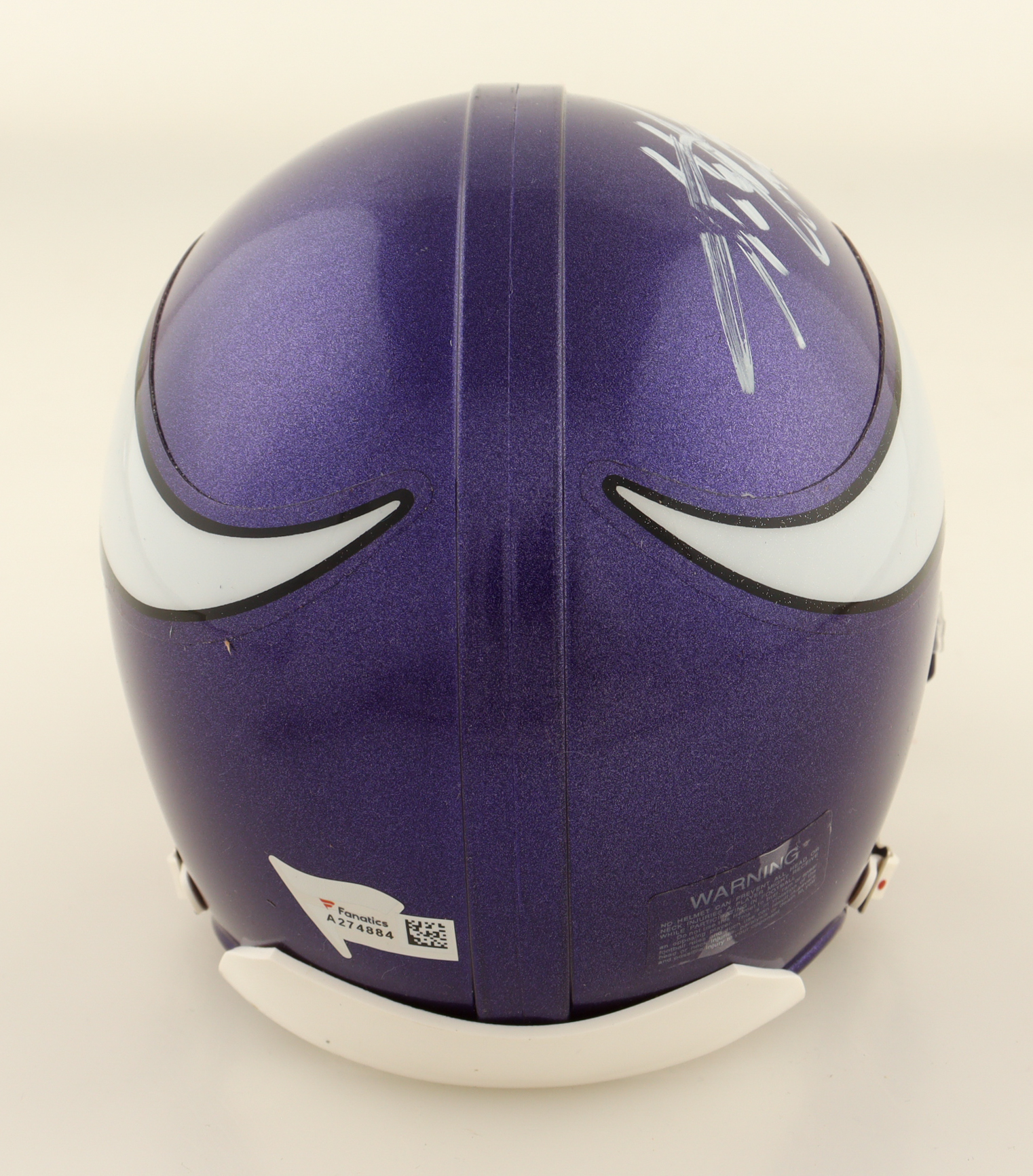Adrian Peterson Signed Vikings Mini Helmet (Fanatics) at PristineAuction.com Adrian Peterson Signed Vikings Mini Helmet (Fanatics) at PristineAuction.com