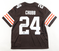 Nick Chubb Signed Browns Nike Authentic Jersey (Beckett) at PristineAuction.com