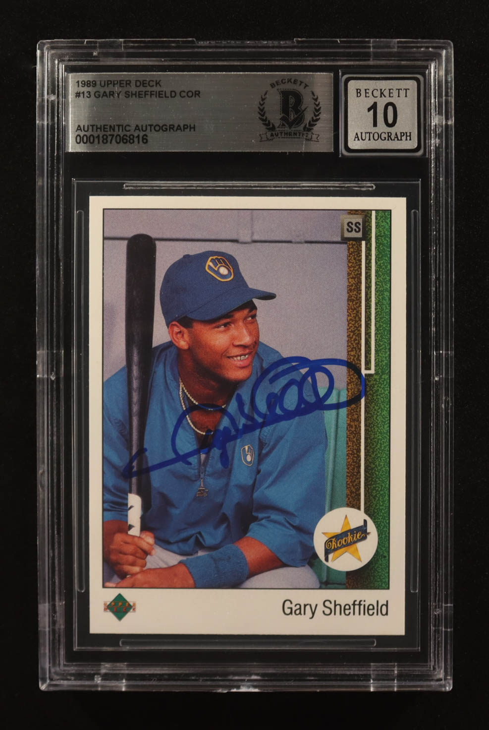 Gary Sheffield Signed 1989 Upper Deck COR #13 RC (BGS | Autograph Graded BGS 10) at PristineAuction.com Gary Sheffield Signed 1989 Upper Deck COR #13 RC (BGS | Autograph Graded BGS 10) at PristineAuction.com