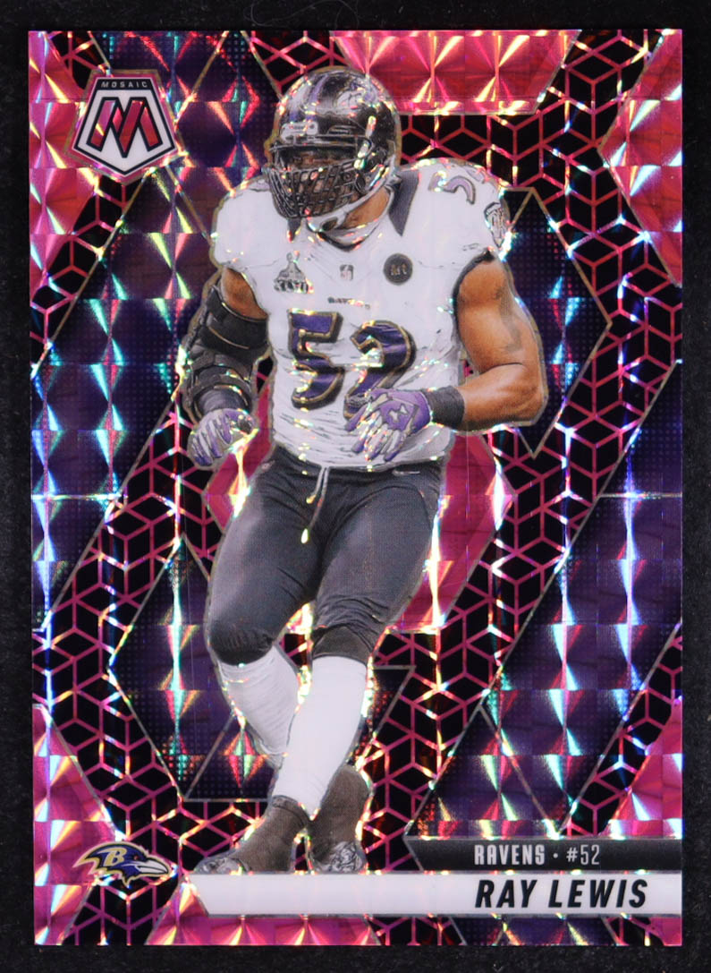 Ray Lewis 2025 Panini Mosaic Mosaic Pink Spectris FOTL #202 #04/13 at PristineAuction.com Ray Lewis 2025 Panini Mosaic Mosaic Pink Spectris FOTL #202 #04/13 at PristineAuction.com