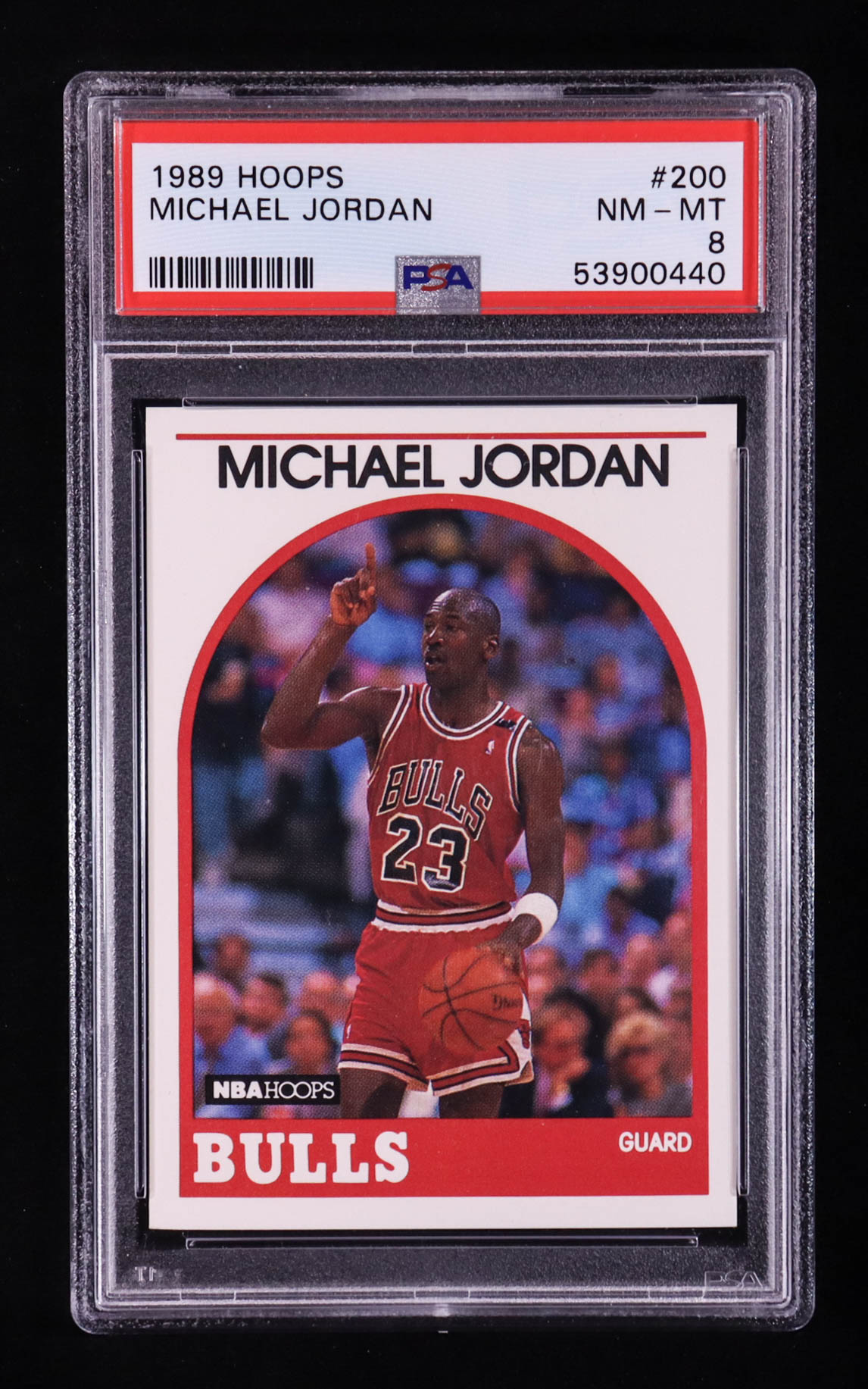 Michael Jordan 1989-90 Hoops #200 (PSA 8) at PristineAuction.com Michael Jordan 1989-90 Hoops #200 (PSA 8) at PristineAuction.com