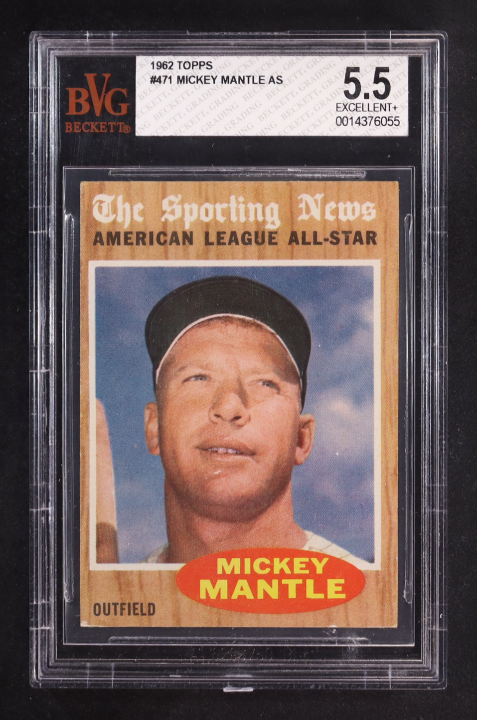 Mickey Mantle 1962 Topps #471 AS (BVG 5.5) at PristineAuction.com Mickey Mantle 1962 Topps #471 AS (BVG 5.5) at PristineAuction.com
