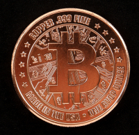 Set of (10) Bitcoin Design 1 Oz. .999 Copper Bullion Rounds at PristineAuction.com