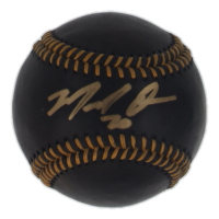 Marcell Ozuna Signed OML Black Leather Baseball (Beckett) at PristineAuction.com