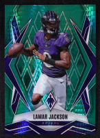 Lamar Jackson 2025 Panini Phoenix Green Hyper #144 #013/149 at PristineAuction.com