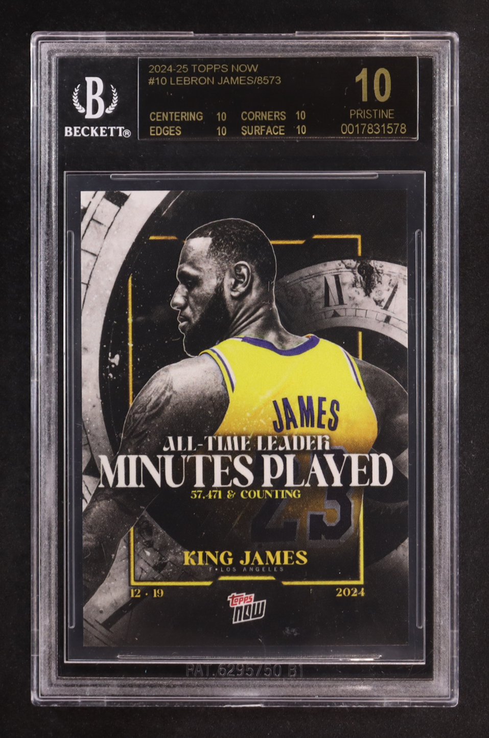 LeBron James 2024-25 Topps Now #10 (BGS 10 | Pristine Black Label) at PristineAuction.com LeBron James 2024-25 Topps Now #10 (BGS 10 | Pristine Black Label) at PristineAuction.com