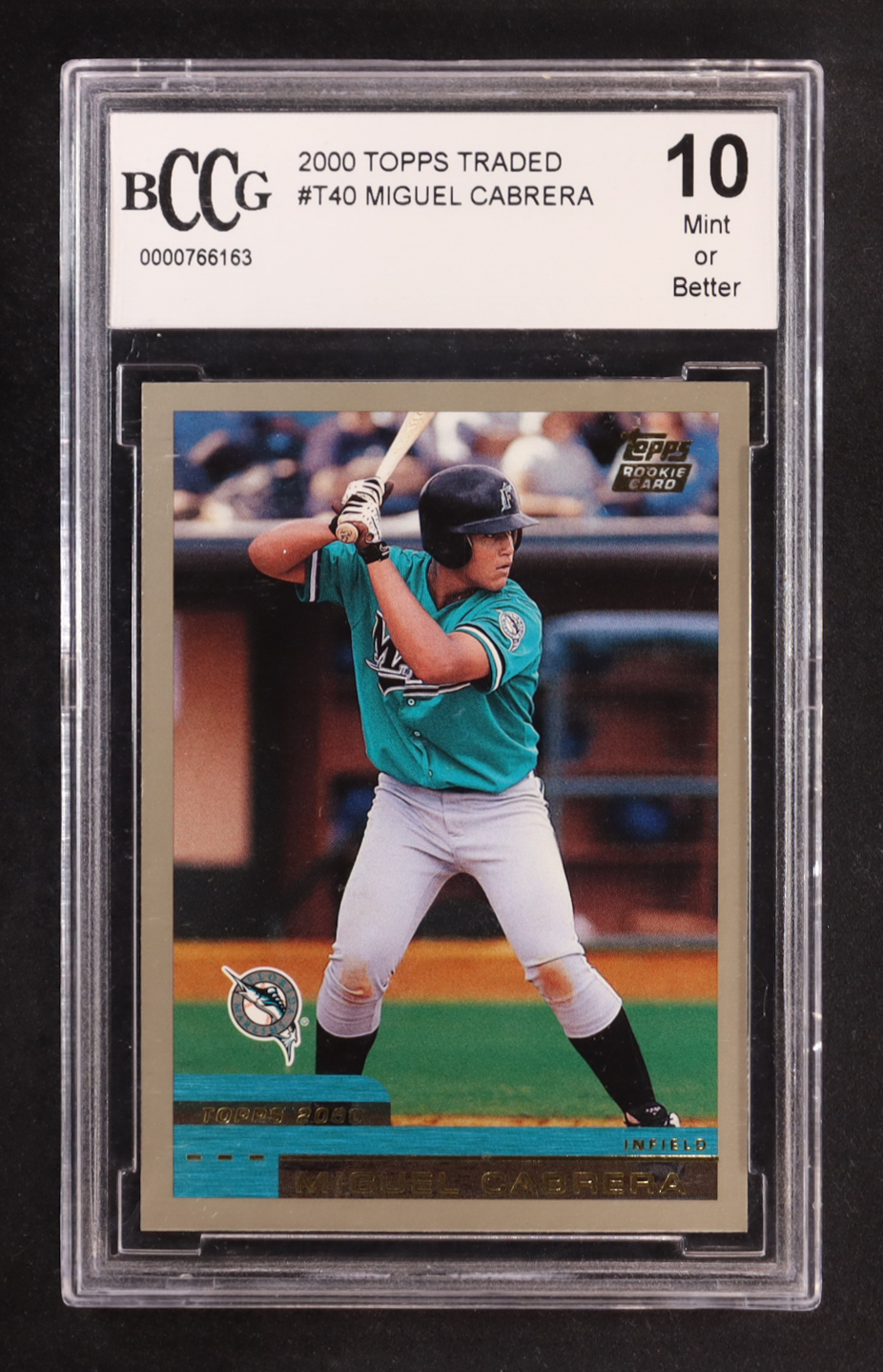 Miguel Cabrera 2000 Topps Traded #T40 RC (BCCG 10) at PristineAuction.com Miguel Cabrera 2000 Topps Traded #T40 RC (BCCG 10) at PristineAuction.com