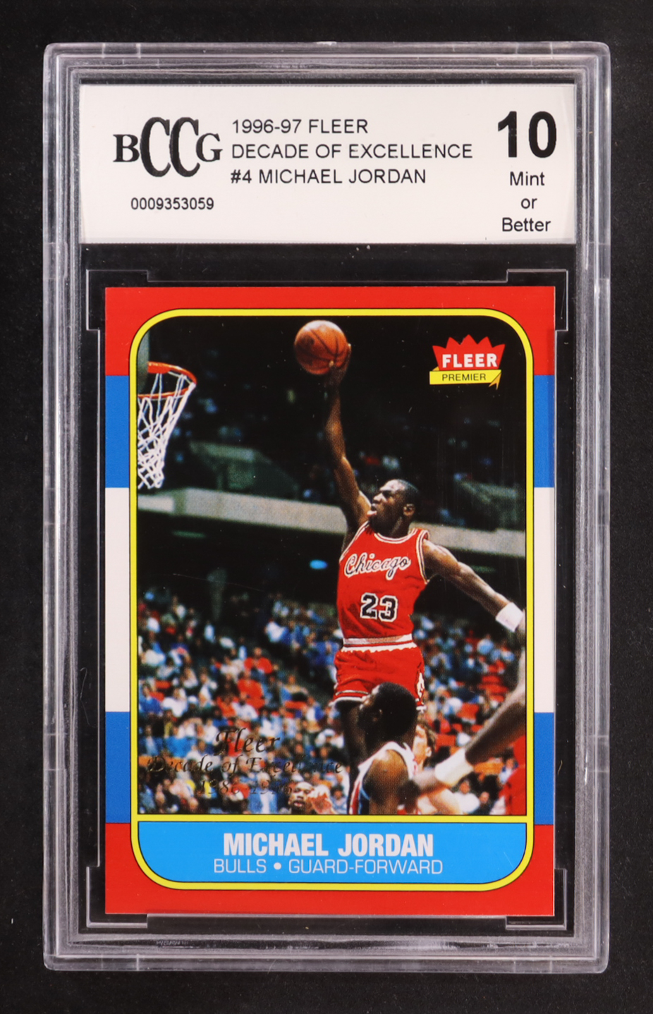 Michael Jordan 1996-97 Fleer Decade of Excellence #4 (BCCG 10) at PristineAuction.com Michael Jordan 1996-97 Fleer Decade of Excellence #4 (BCCG 10) at PristineAuction.com