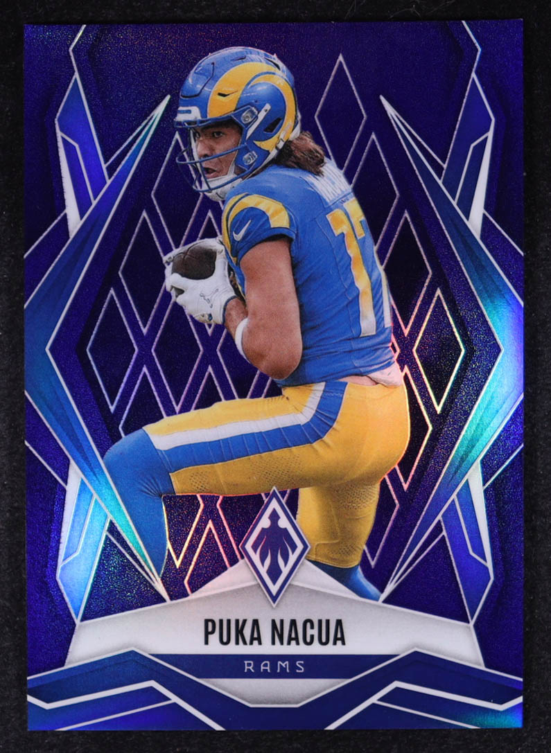 Puka Nacua 2025 Panini Phoenix Blue #119 #13/50 at PristineAuction.com Puka Nacua 2025 Panini Phoenix Blue #119 #13/50 at PristineAuction.com