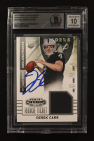 Derek Carr Signed 2014 Panini Contenders Rookie Ticket Jerseys #RTS-30 RC (BGS) at PristineAuction.com