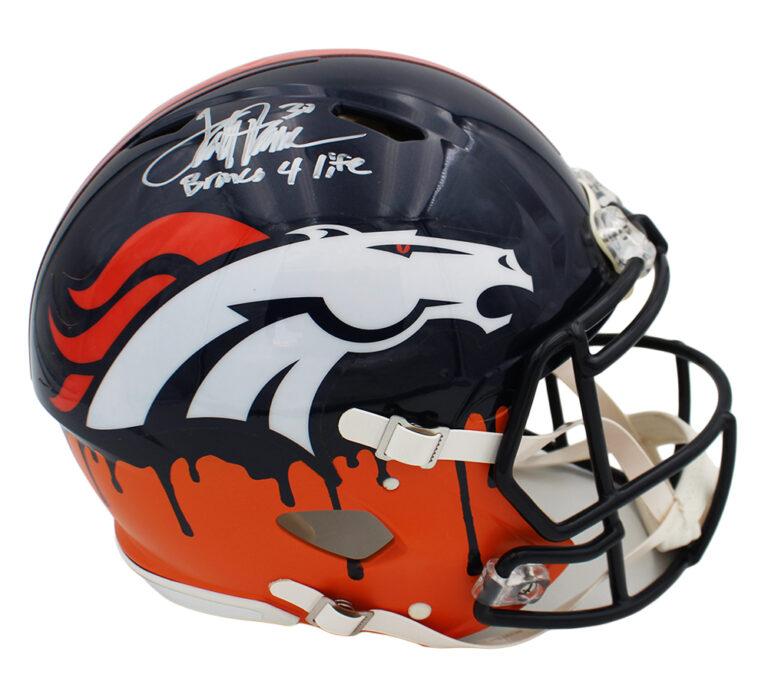 Terrell Davis Signed Broncos Full-Size Authentic On-Field Custom Speed Helmet Inscribed "Bronco 4 Life" (Radtke) at PristineAuction.com Terrell Davis Signed Broncos Full-Size Authentic On-Field Custom Speed Helmet Inscribed "Bronco 4 Life" (Radtke) at PristineAuction.com