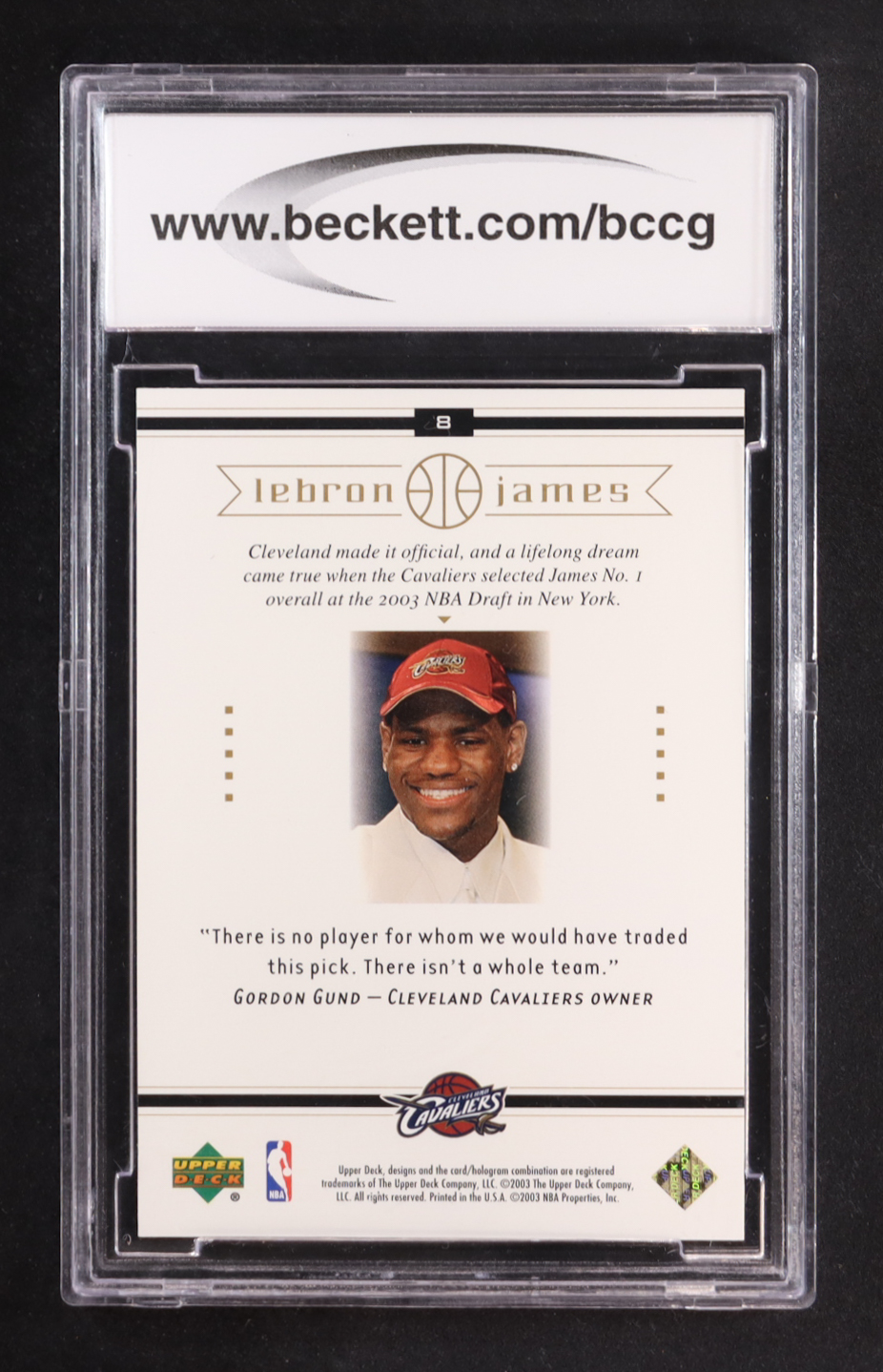 LeBron James 2003 Upper Deck LeBron James Box Set #8 RC (BCCG 10) at PristineAuction.com LeBron James 2003 Upper Deck LeBron James Box Set #8 RC (BCCG 10) at PristineAuction.com