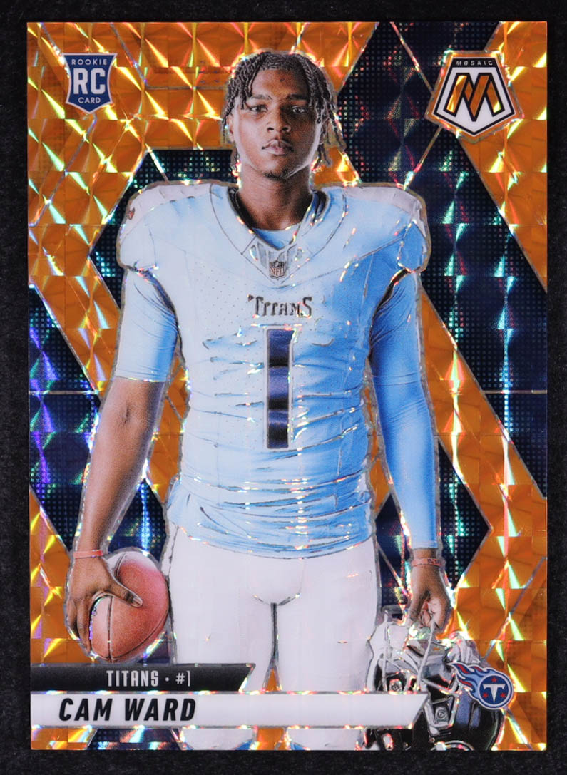 Cam Ward 2025 Panini Mosaic Mosaic Orange #272 VAR #166/199 RC at PristineAuction.com Cam Ward 2025 Panini Mosaic Mosaic Orange #272 VAR #166/199 RC at PristineAuction.com