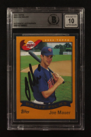 Joe Mauer Signed 2002 Topps Draft Picks #622 RC (BGS | Autograph Graded BGS 10) at PristineAuction.com