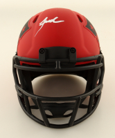 Jaylinn Hawkins Signed Patriots Rave Alternate Speed Mini Helmet (Beckett) at PristineAuction.com