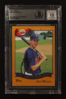 Joe Mauer Signed 2002 Topps Draft Picks #622 RC (BGS | Autograph Graded BGS 10) at PristineAuction.com