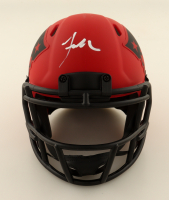 Jaylinn Hawkins Signed Patriots Rave Alternate Speed Mini Helmet (Beckett) at PristineAuction.com