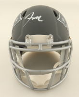 Jaylinn Hawkins Signed Patriots Slate Alternate Speed Mini Helmet (Beckett) at PristineAuction.com