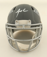 Jaylinn Hawkins Signed Patriots Slate Alternate Speed Mini Helmet (Beckett) at PristineAuction.com