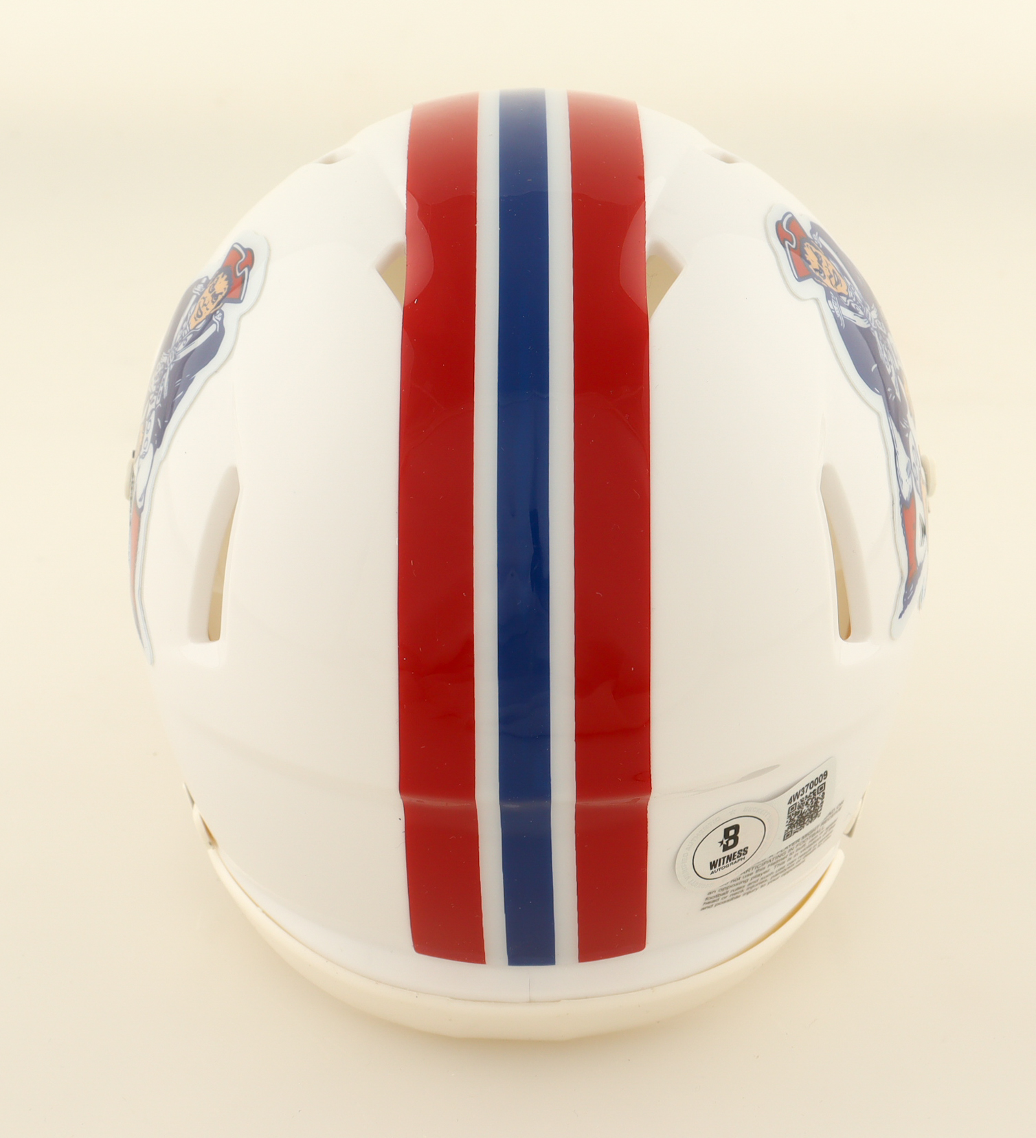 Jaylinn Hawkins Signed Patriots Throwback Alternate Speed Mini Helmet (Beckett) at PristineAuction.com Jaylinn Hawkins Signed Patriots Throwback Alternate Speed Mini Helmet (Beckett) at PristineAuction.com