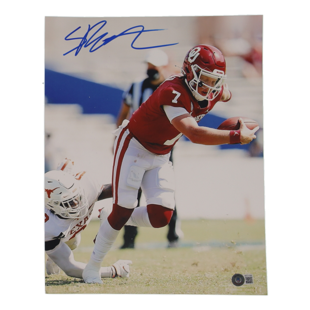 Spencer Rattler Signed Oklahoma Sooners 11x14 Photo (Beckett) at PristineAuction.com