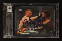 Justin Gaethje Signed 2018 Topps Chrome UFC #71 RC (BGS | Autograph Graded BGS 10) at PristineAuction.com