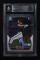 Druw Jones Signed 2023 Bowman Chrome Prospects #BCP-25 RC (BGS) at PristineAuction.com