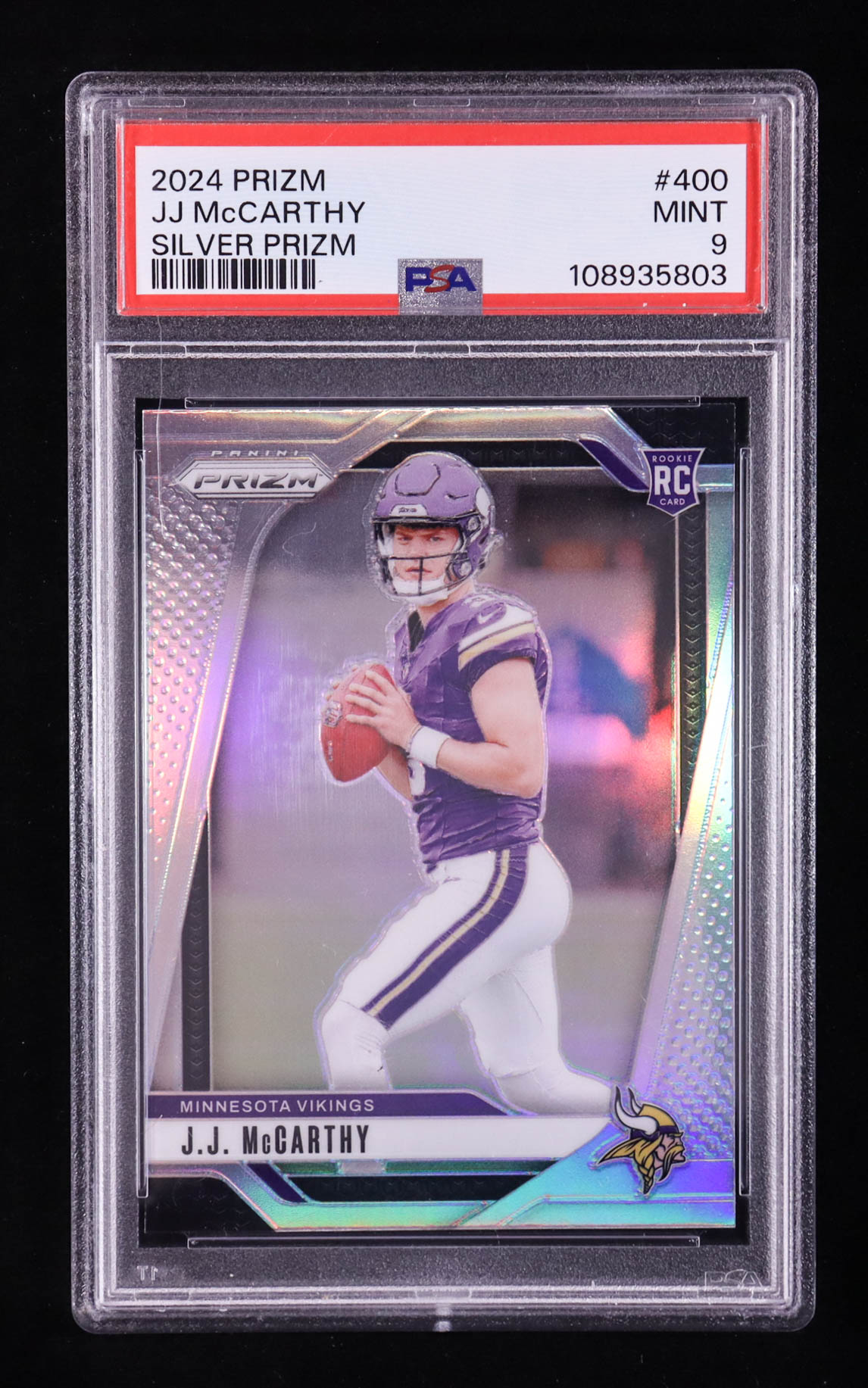 JJ McCarthy 2024 Panini Prizm Prizms Silver #400 RC (PSA 9) at PristineAuction.com JJ McCarthy 2024 Panini Prizm Prizms Silver #400 RC (PSA 9) at PristineAuction.com