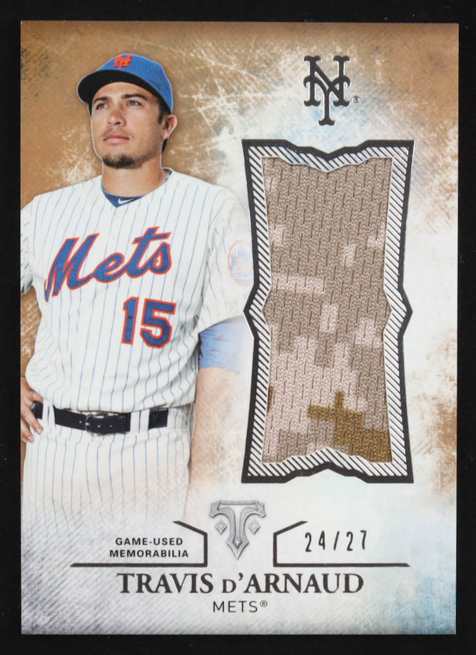 Travis d'Arnaud 2015 Topps Triple Threads Unity Relics Sepia #UJRTDA #24/27 at PristineAuction.com Travis d'Arnaud 2015 Topps Triple Threads Unity Relics Sepia #UJRTDA #24/27 at PristineAuction.com