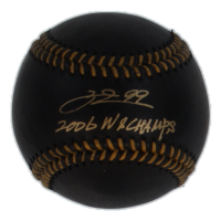 So Taguchi Signed OML Black Leather Baseball Inscribed "2006 WS Champs" (Beckett) at PristineAuction.com
