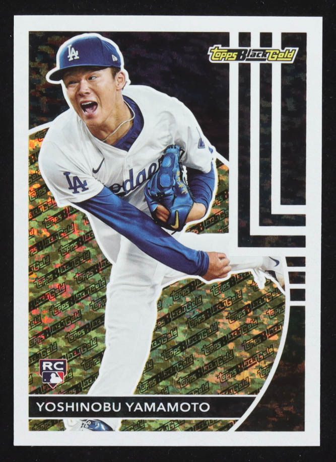 Yoshinobu Yamamoto 2024 Topps Update Black Gold #BG13 RC at PristineAuction.com Yoshinobu Yamamoto 2024 Topps Update Black Gold #BG13 RC at PristineAuction.com