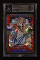 Kristaps Porzingis Signed 2019-20 Panini Prizm Red Ice #76 (BGS) at PristineAuction.com
