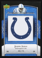 Joseph Addai 2007 Upper Deck Premier Stitchings Team Logo/NFL Draft #PS52 #40/75 at PristineAuction.com