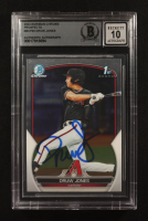 Druw Jones Signed 2023 Bowman Chrome Prospects #BCP-25 RC (BGS | Autograph Graded BGS 10) at PristineAuction.com