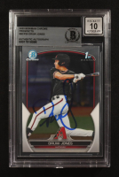 Druw Jones Signed 2023 Bowman Chrome Prospects #BCP-25 RC (BGS | Autograph Graded BGS 10) at PristineAuction.com
