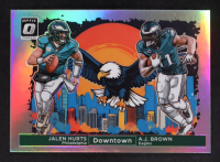 A.J. Brown / Jalen Hurts 2024 Donruss Optic Downtown Duos #4 at PristineAuction.com