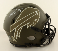 Damar Hamlin Signed Bills Full-Size Authentic On-Field Salute To Service Alternate Speed Helmet (Beckett) at PristineAuction.com