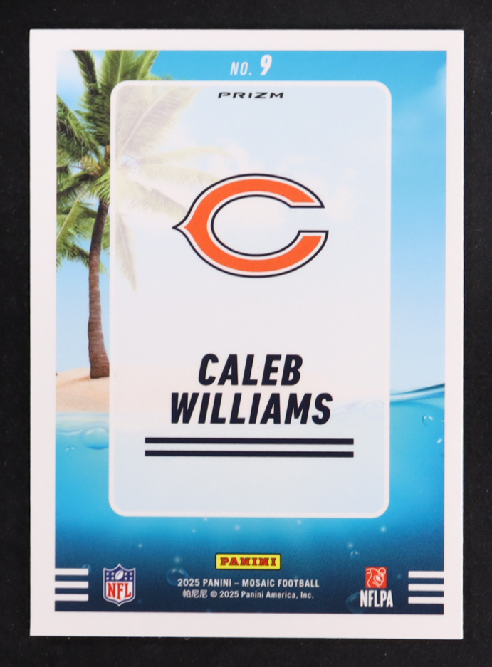 Caleb Williams 2025 Panini Mosaic Splash Silver #9 at PristineAuction.com Caleb Williams 2025 Panini Mosaic Splash Silver #9 at PristineAuction.com