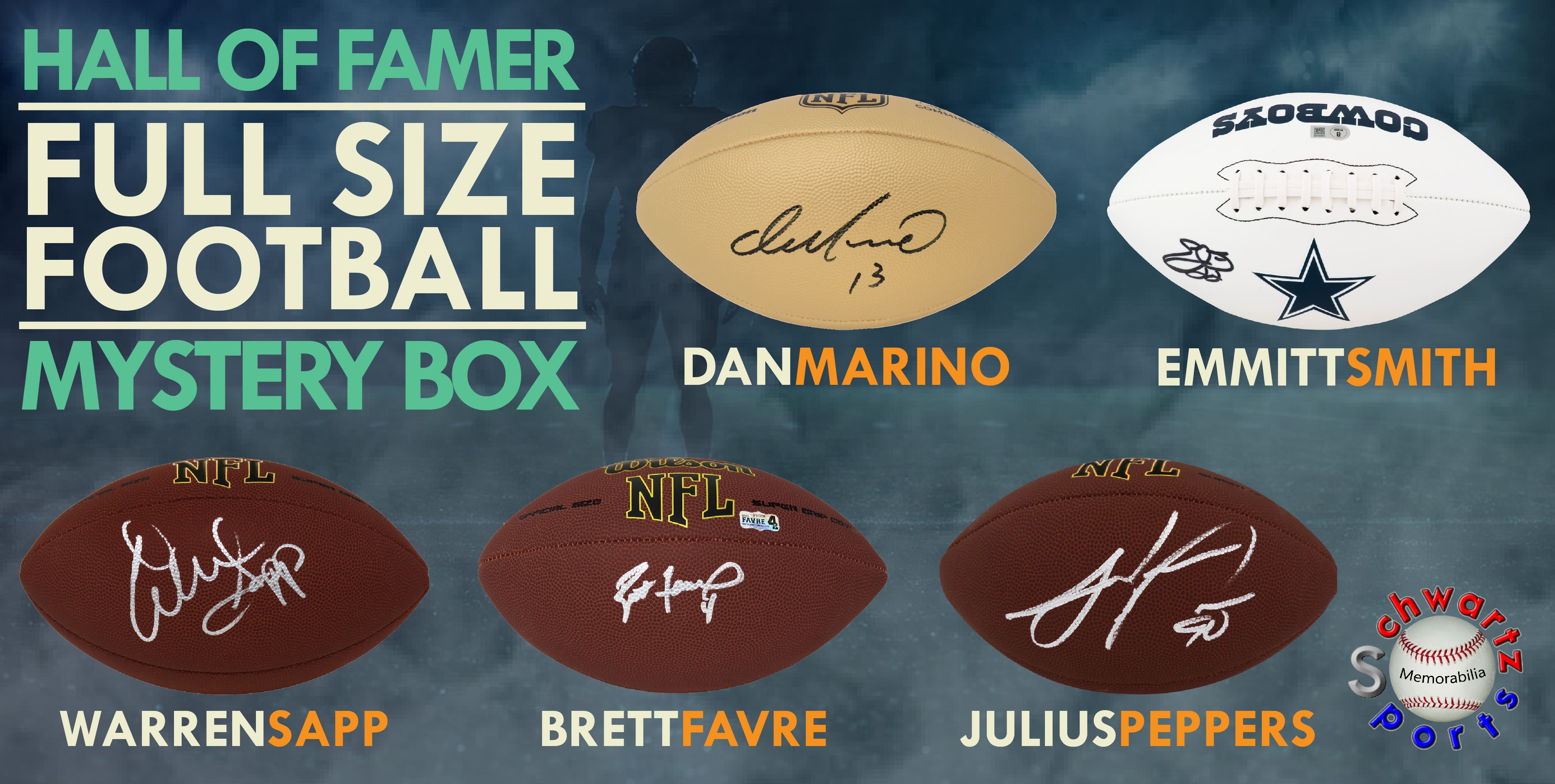 Football HALL OF FAMER Signed Full Size Football Mystery Box – Series 23 (Limited to 100) – Schwartz Sports at PristineAuction.com Football HALL OF FAMER Signed Full Size Football Mystery Box – Series 23 (Limited to 100) – Schwartz Sports at PristineAuction.com
