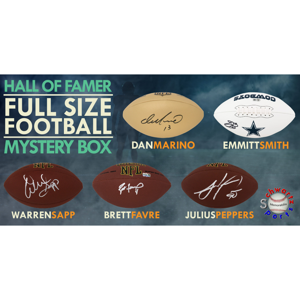 Football HALL OF FAMER Signed Full Size Football Mystery Box &ndash; Series 23 (Limited to 100) &ndash; Schwartz Sports at PristineAuction.com